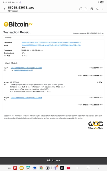 https://whatsonchain.com/tx/86058fa835476c36fc3759555267e1d1733da47505403cfa92f19cbcf4493673